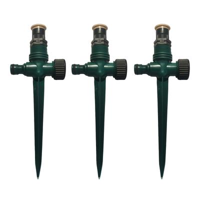 TEMU 3pcs 360° Rotation Automatic Garden Sprinkler, Universal In Europe And America Connector Thread Standard, Abs Material, Without Battery, Lawns, Farms, And Greenhouses Image