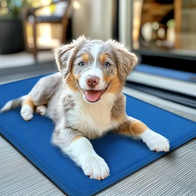 TEMU Cooling Mat For Dogs, Dog Cooling Mats, -resistant Gel Bed For Pet. Pressure Activated Pet No Water Or Electricity Need Blue Xl(110 X 70cm) Image