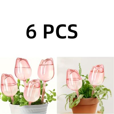 TEMU Self-watering Plant Pot With Pink - Automatic Watering System For Indoor And Outdoor Plants, No Battery Needed, , Indoor Plant Care|modern Plant Pot|durable Plastic Image