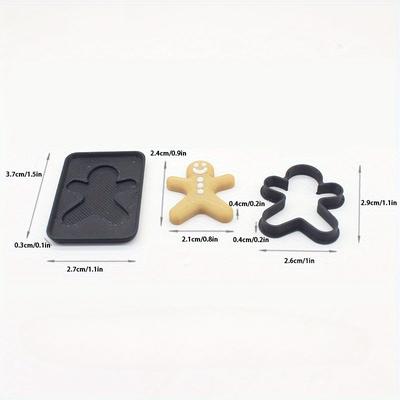 TEMU 3pcs/set - Dollhouse Mini Accessories Mini Cookie Biscuit Mold Micro Figurine Gingerbread For Man Christmas Baking Three-piece Set, Holiday Gift, Birthday Gift, Table Decoration, Scene Decoration Image