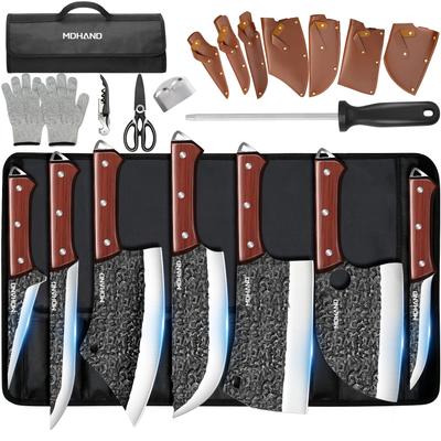 TEMU 14pcs Kitchen Knife Set, Stainless Steel, Knives, Comfortable Handle Allows You To With Less, Kitchen Knife Set Is Enough To Deal With Most Of , And Can Separate A Of Ingredients, Send Nylon Bag Image