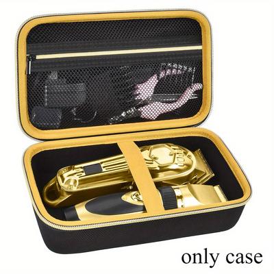 TEMU Hair Clipper Barber Case, Trimmer Travel Storage Organizer Bag For T Finisher Liner, Comb Cutting Guide, Clipper Blade Oil, Cleaning Brush And Other Grooming Kit ( Image