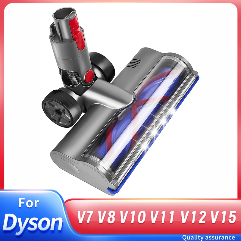 Reinigungskopf, kompatibel mit Dyson V7 V8 V10 V11 V15 Staubsaugern mit LED-Leuchten, elektrischer Kopfersatz für Hartholzböden