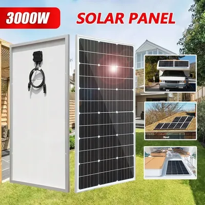 3000 W Solarpanel-Generator, 18 V, hocheffizient, tragbar, flexibles Laden, Solarbatterie für den Außenbereich für Familiencamping