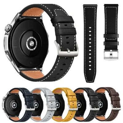 Lederarmband für Huawei Watch GT 5 4 Pro Garmin Samsung Galaxy Watch 7 6 Huami GTR GTS 22/20 mm Band Image