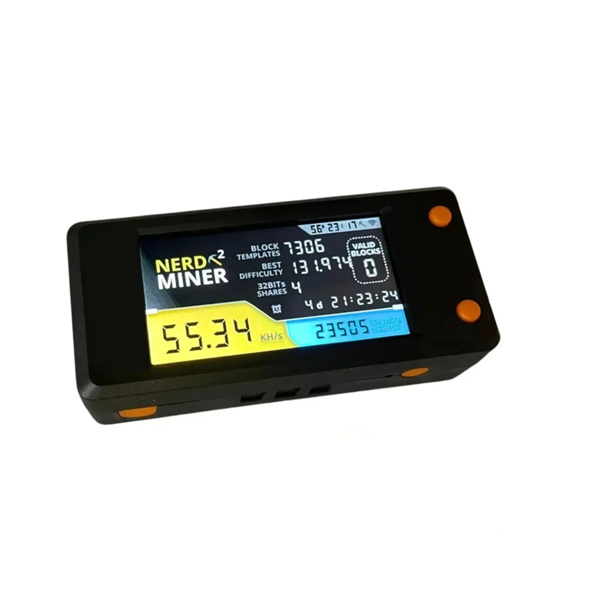 Neuankömmling NerdMiner V2 78kh/S Hashrate Bitcoin Nerd Miner BTC Lottery Miner Solo Btc Crypto Miner Mining Maschine mit Display Image