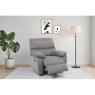 Relaxsessel HOME AFFAIRE "LANNOY, TV-Sessel, elektr. o. manuelle Relaxfunktion, USB A/C", grau (anthrazit), B:95cm H:96cm T:94cm, Sessel, Sessel mit Liegefunktion 105-150, Federkernpolsterung Image