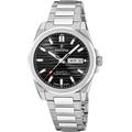 Quarzuhr FESTINA, silberfarben, schwarz, Armbanduhren, Damen, Armbanduhr, Damenuhr, Herrenuhr, Swiss Made, Edelstahlarmband, Datum