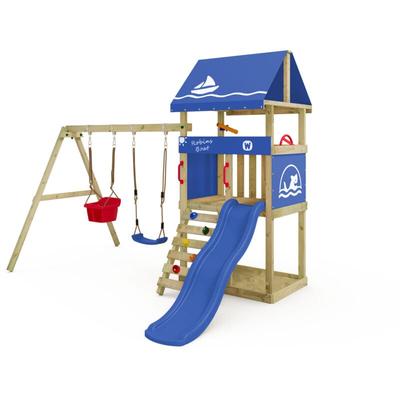 Klettergerüst Spielturm DinkyHouse für Kleinkinder mit Rutsche und Kinderschaukel, Babyschaukel mit Image