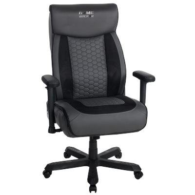 Chefsessel DUO COLLECTION "Game-Rocker G-40 Large", schwarz (schwarz, schwarz), B:77cm H:117cm T:74cm, 70% Polyurethane, 25% Polyester, 5% sonstige Fasern, Stühle, Federkern, belastbar bis 150 kg, 2D Armlehnen, Rückenunterstützung Image