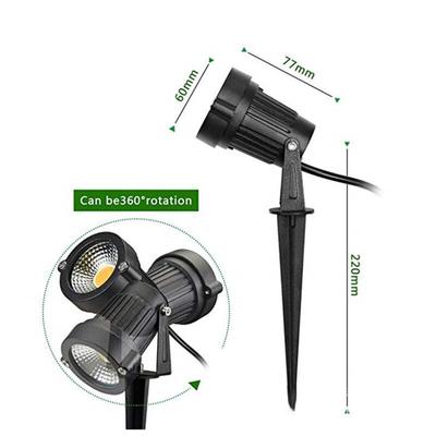 CSPARKV 2er-Set Gartenstrahler, 3-W-LED-Leuchtmittel im Lieferumfang enthalten, verstellbare Image