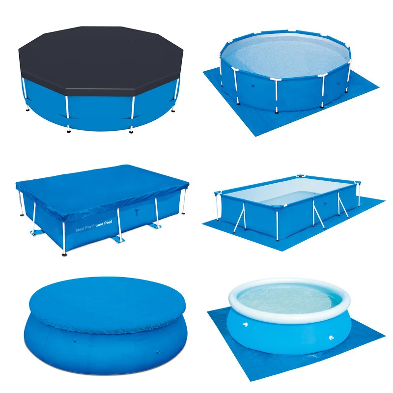 Couverture de piscine rectangulaire, imperméable, anti-poussière, couverture de baignoire extérieure pour jardin, Film à bulles, accessoires de couverture de piscine