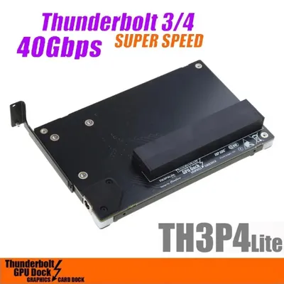 G8DB Portable TH3P4 Lite GPU Dock Graphics Video Card Extension Bracket Thunderbolt-compatible 3/4 40Gbps DC-Power Supply