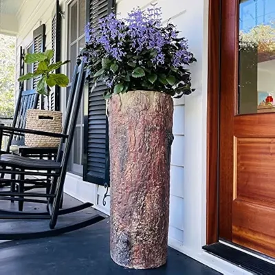 Farmhouse Porch and Patio Planter. Tall Country Vintage Plant and Flower Stand. Large Outdoor Deck