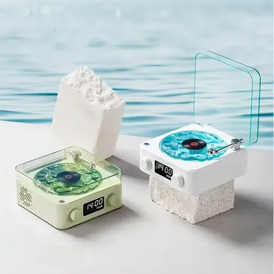 New mini retro Bluetooth speaker portable sleep aid Bluetooth speaker with RGB lights supporting TF