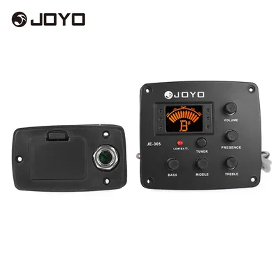 JOYO JE-305 Acoustic Guitar Piezo Pickup EQ Equalizer Tuner System Preamp 4-Band with LCD Display