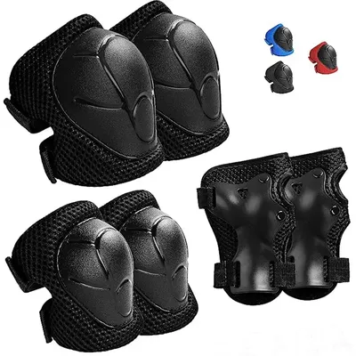 Kids Protective Gear Knee Pads and Elbow Pads 3 in 1 with Wrist Guard for Rollerblading Skateboard