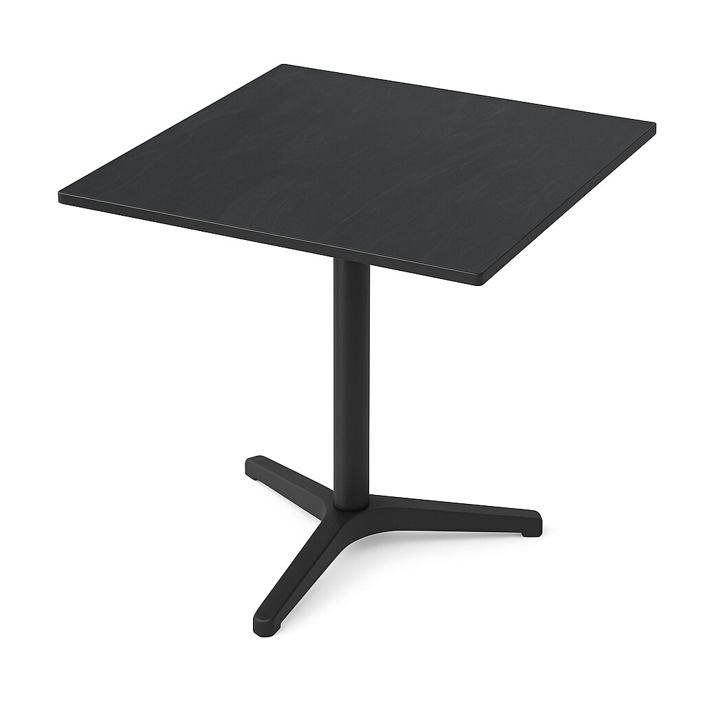 BIG Möbel GmbH Gastro Terrassentisch NICO | 70x70 cm | HPL Compact Grafit Schiefer | Made in Germany Image