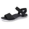 Sandale DOCKERS BY GERLI, Damen, Gr. 40, schwarz (allschwarz), Nubuklederimitat, Basic, Schuhe, Barfußschuh, Klettschuh, Sommerschuh für den Alltag