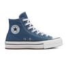 Sneaker CONVERSE "CHUCK TAYLOR ALL STAR EVA LIFT PLATFORM", Gr. 38,5, lakeside blau, weiß, schwarz, Textil, sportlich, Schuhe
