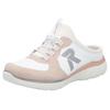 Clog RIEKER SPORT, Damen, Gr. 42, rosa (weiß, rosé), Lederimitat, Textil, sportlich, Schuhe, Sabot, Schlupfschuh, Sommerschuh, Hausschuh mit MemoSoft