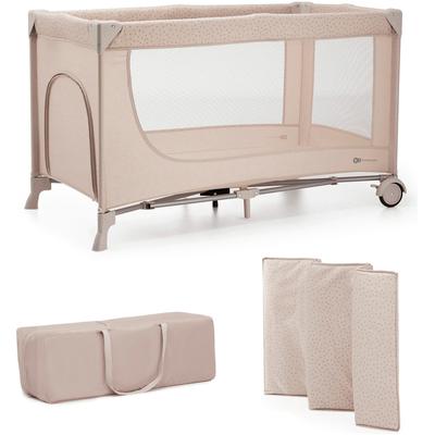 Baby-Reisebett KINDERKRAFT "JOY 2", Baby, Gr. Liegefläche B/L: 60cm x 120cm, kein Härtegrad, beige, Metall, Kunststoff, Polyester, Babybetten Image