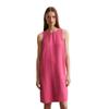 Midikleid MARC O'POLO "in A-Linie geschnitten", Damen, Gr. 32, Normalgrößen, blushed pink, Obermaterial: 100% Leinen; Futter: 100% Baumwolle, unifarben, figurbetont kurz, ohne Ärmel, Kleider