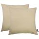Dekokissen TOM TAILOR HOME "Dove" Gr. 1, beige (creme, unifarben), B:38cm L:38cm, Baumwolle, Dekokissen_Sitzkissen_Kissenhüllen, unifarben, Kissenhüllen ohne Füllung, 2er Pack