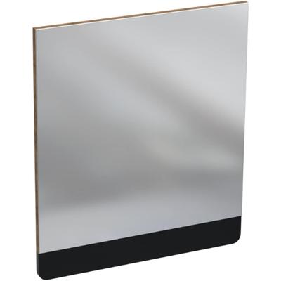 Badspiegel WELLTIME, schwarz (schwarz matt), B:80cm H:68cm T:2cm, Spanplatte, MDF, Spiegel Image