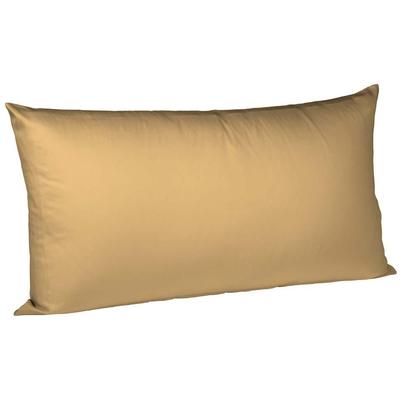 Kissenbezug FLEURESSE "Colours Mako Satin, 100% Baumwolle, mit Reißverschluss", beige (sand), B:40cm L:80cm, Mako-Satin, Mako-Satin, Kissenbezüge, Mako Satin, glänzend, glatt, Premium Qualität Image