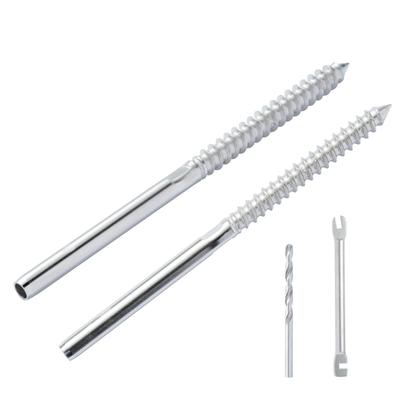 Cable Railing Swage Threaded Stud Tension End Fitting Terminal for 1/8" Deck Cable Railing, T316 Stainless Steel
