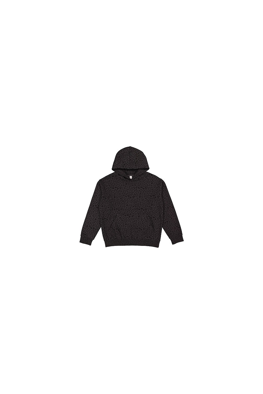 LAT 2296 Youth Fleece Hoodie Sweatshirt in Black Leopard size XS LA2296