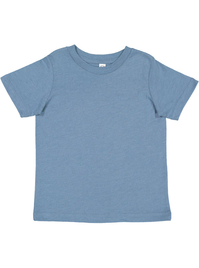 Rabbit Skins 3321 Toddler Fine Jersey T Shirt in Vintage Indigo size 5/6 | Cotton LA3321, RS3321