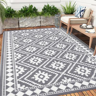 TEMU Extra Large Outdoor Area Rugs, Durable Garden Mat Foldable Recycled Plastic Straw Mat Portable Uv Resistant Garden Mat Mat For Rv, Deck, Balcony, Porch Image