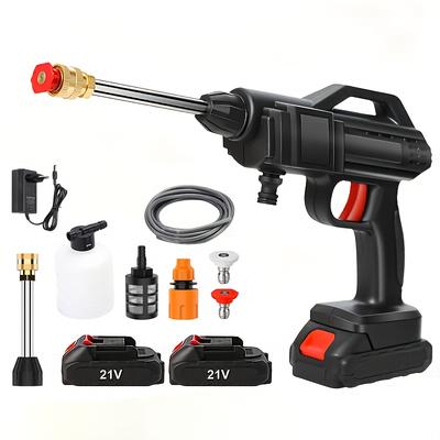 TEMU 21v Cordless Portable High Pressure Car Wash Foam Spray Spray For Garden Clean Image