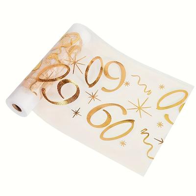 TEMU 1pc Of Number Table Flag, Suitable For 60th Birthday, Anniversary, Retirement Party Supplies, Father's Day, Day Holiday Table Flag For Special Occasion Decoration. Image