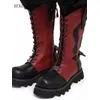 Design dicken Boden Herren Echt leder Stiefel gemischte Farben Liebhaber High-Top-Schuhe Punk