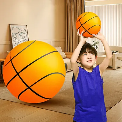 Air Bounce Basketball Hochelastischer, stummgeschalteter Dribbling-Basketball, leicht, 3/5/7 für Image