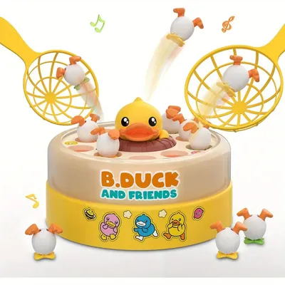 Kinder hüpfende gelbe Ente Spielzeug hüpfende Plattenspieler Konzentrationstraining Image