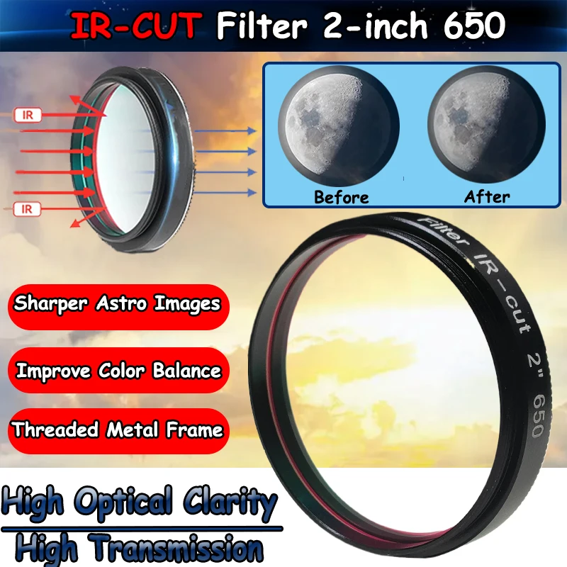 2" Infrarot-Trennfilter IR-CUT650 Zubehör für astronomische Teleskope Okularfilter für Teleskop-Astrofotografie Image
