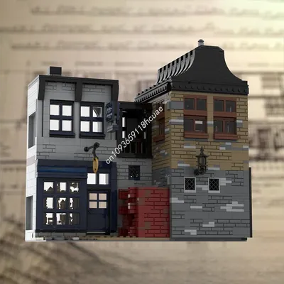 2098PCS MOC Harryy Potters Leaky Cauldron & Wiseacre's Wizarding Equipment (Diagon Alley) Modulare Image