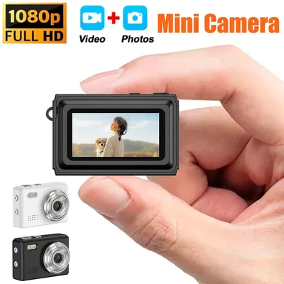 Retro-Minikamera mit Bildschirm für den Innenbereich, Zuhause, Outdoor, Sport, DV, DVR, Camcorder, HD 1080P, tragbarer ultrakleiner Kamera-Videorecorder