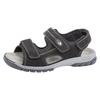 Riemchensandale WALDLÄUFER "Denver", Herren, Gr. 7 (40,5), schwarz, Nubukleder, unifarben, sportlich, Schuhe, Sommerschuh, Klettschuh, Outdoorschuh, in komfortabler H-Weite, Topseller