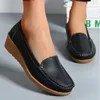 Frauen Wohnungen Keil Echtes Leder Fashion Outdoor Frauen Schuh Slip Auf Frauen Schuhe Mokassins