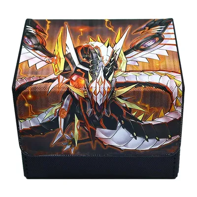 Diy New Yu-Gi-Oh! Cyber Dragon Karte Aufbewahrungsbox Opcg Ws Ptcg Ygo Cyber Dragon Leder Magnetkarte Aufbewahrungsbox Anime Karte Geschenk Image