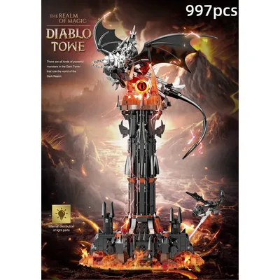997 Stück Moc-Lord Movie RinModel the Fell Beast Magic Tower Bausteine Fortress Castle Kreative Image