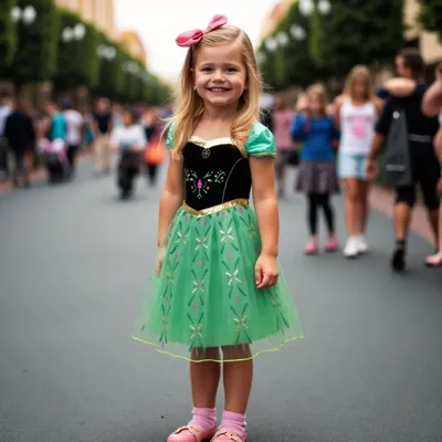 2025 Anna Cosplay Prinzessin Kostüm Mädchen Kleid Karneval Party Kinder Prinzessin Prom Kleid Tragen Image