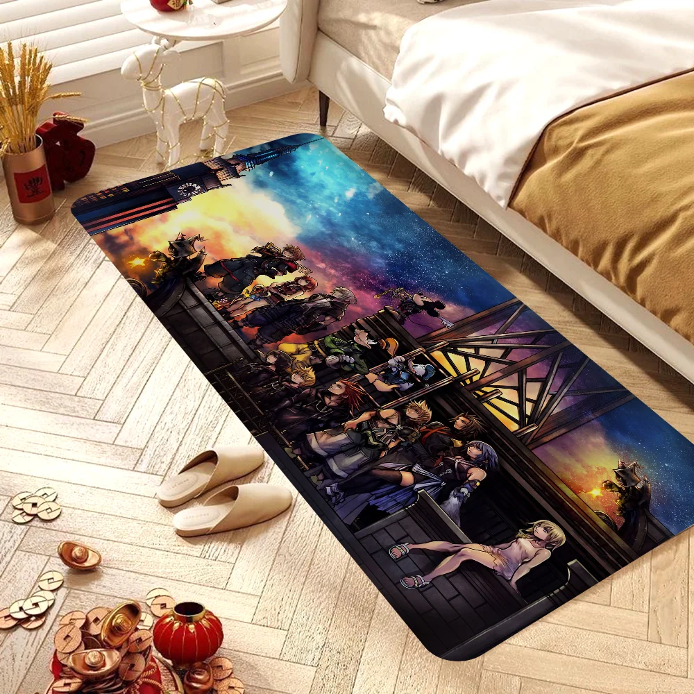 Kingdom Hearts Bodenmatte, rechteckig, rutschfest, für Zuhause, weich, für Haustür, für drinnen und draußen, Hotel-Dekor-Matte Image