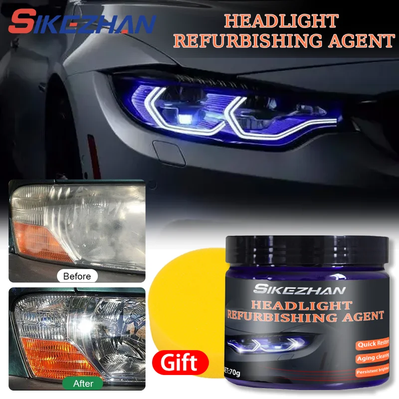 Auto Scheinwerfer Restaurierung Polieren Scheinwerfer Kratzer Entferner Reparatur Reinigung Paste Entfernen Oxidation Scheinwerfer Polnischen Flüssigkeit Image