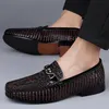 Trendige Marken-Männer-Schuhe aus echtem Leder, luxuriöse Bankett-Kleid-Schuhe, niedrige Slipper für Herren, lässige Wanderschuhe, große Größe: 36–47